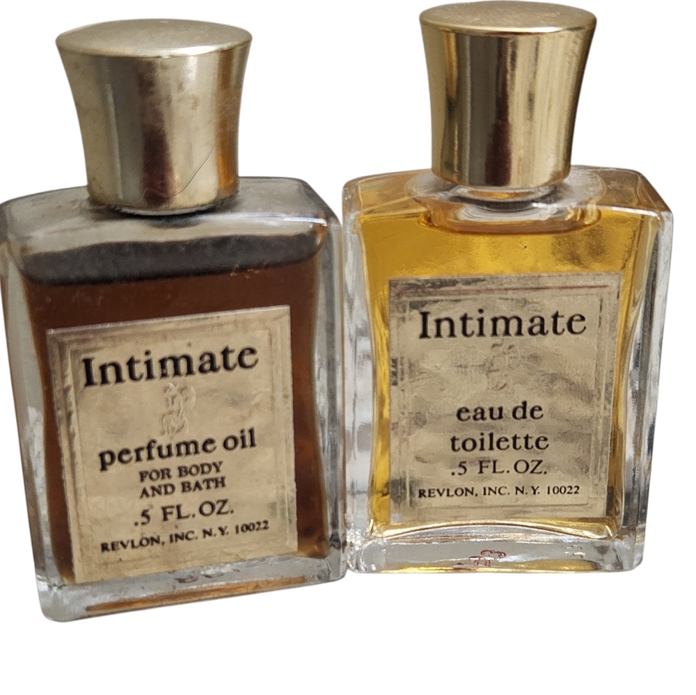 INTIMATE by REVLON Eau de Toilette & Perfume Oil ~.5 FL OZ Each as shown Travel